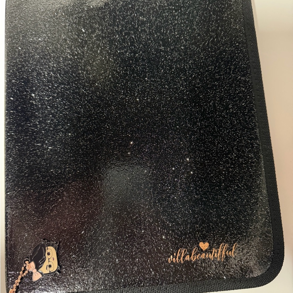 Black Glitter Pen Case by VillaBeautiful